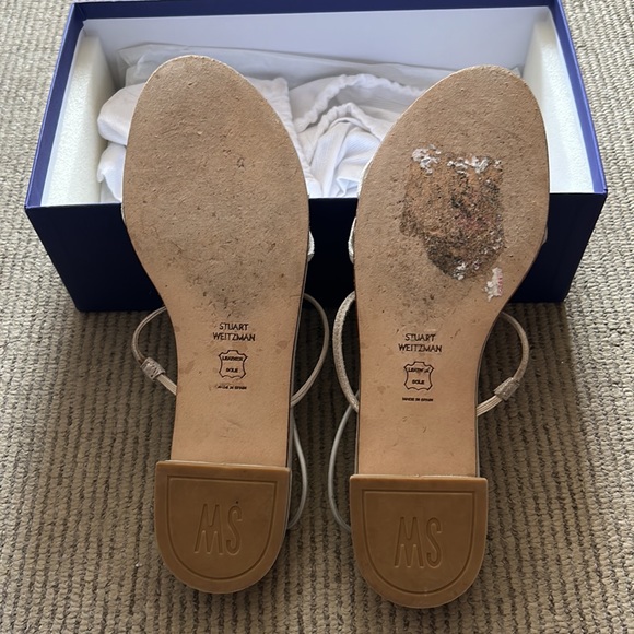 Stuart weitzman - silver crystal sandals/flat - Picture 5 of 9